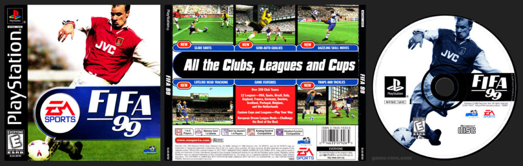 PSX PlayStation FIFA Soccer 99 Black Label Retail Release
