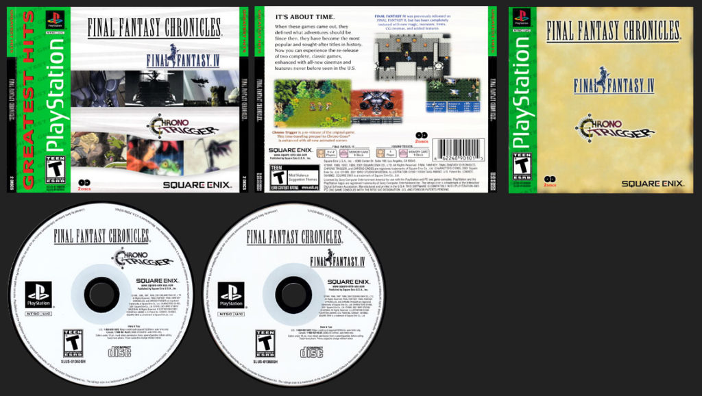 PSX PlayStation Final Fantasy Chronicles Greatest Hits Regular Retail Release