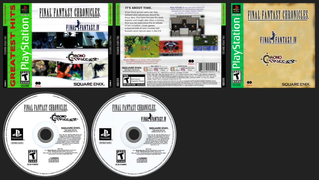 PSX PlayStation Final Fantasy Chronicles Silver Bottom Discs Square-Enix Store Version 1