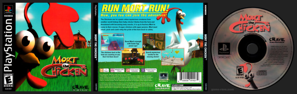 PSX PlayStation Mort the Chicken Black Label Retail Release