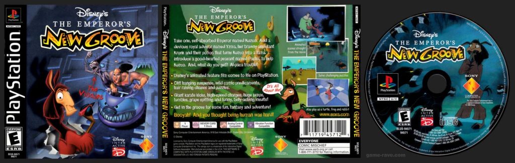 PSX PlayStation Disney's The Emperor's New Groove Black Label Retail Release
