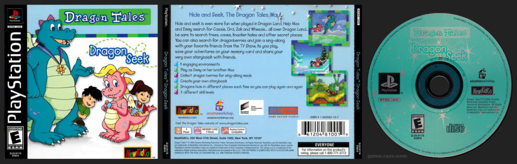 PSX PlayStation Dragon Tales Dragon Seek Black Label Jewel Retail Release