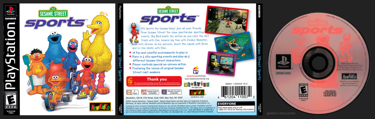 PSX PlayStation Sesame Street Sports Black Label Retail Release