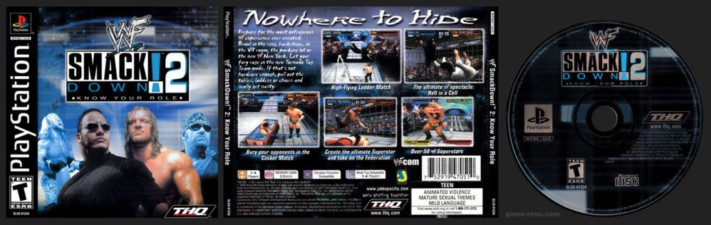 PSX PlayStation WWF Smackdown! 2: Know Your Role Black Label Retail Release