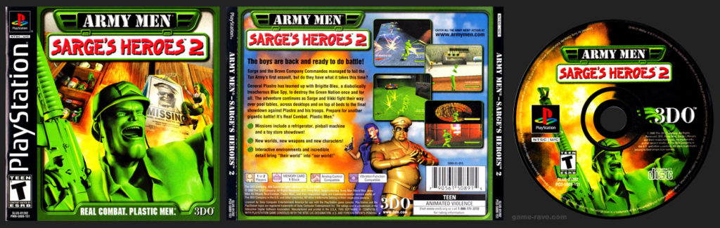 PSX PlayStation Army Men - Sarge's Heroes 2 Black Label Retail Release