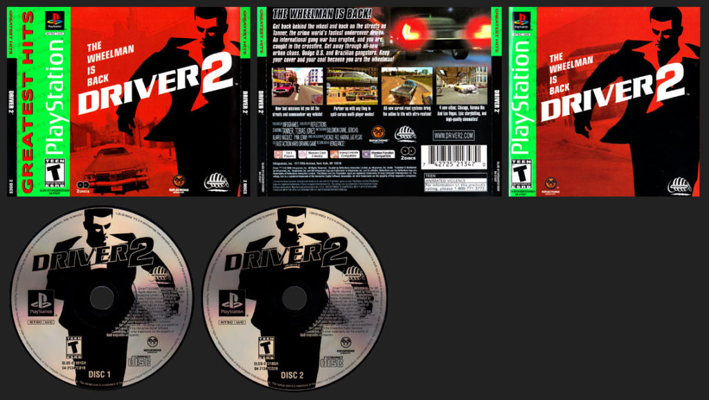 PSX PlayStation Driver 2 Greatest Hits Release