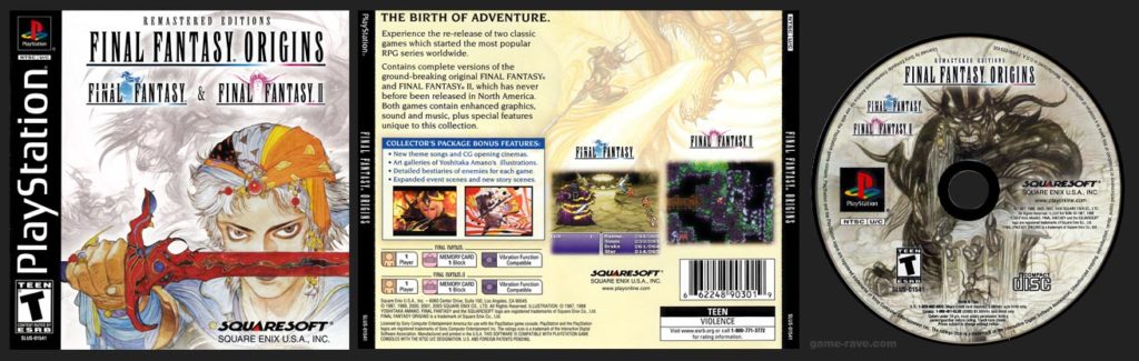 PSX PlayStation Final Fantasy Origins Black Label Retail Release