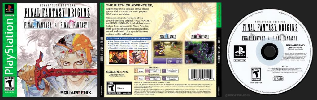 PSX PlayStation Final Fantasy Origins Greatest Hits Green Label Release