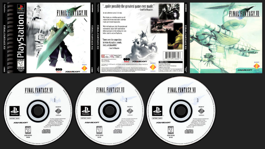 PSX PlayStation Final Fantasy VII Corrected Masterpiece, Correct ESRB Descriptor