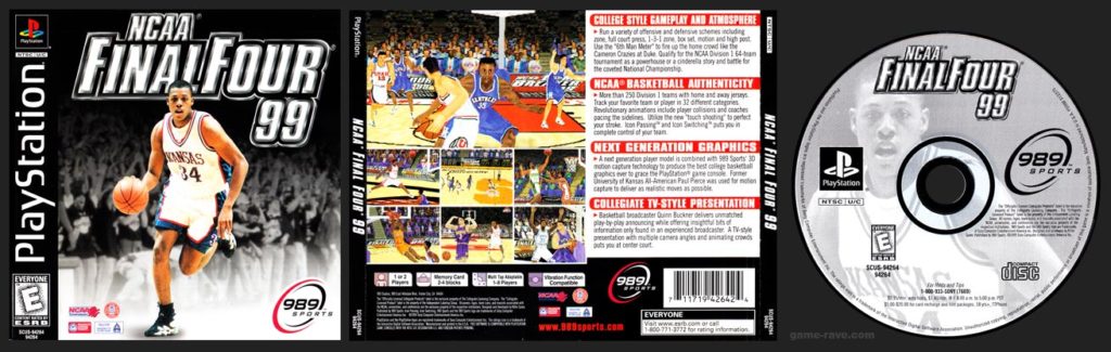 PSX PlayStation NCAA Final Four 99 Black Label Release
