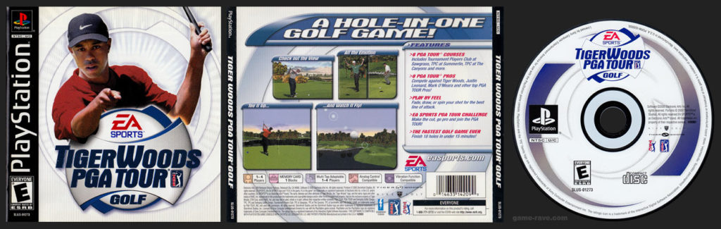 PSX PlayStation Tiger Woods PGA Tour Golf (2001) Black Label Retail Release