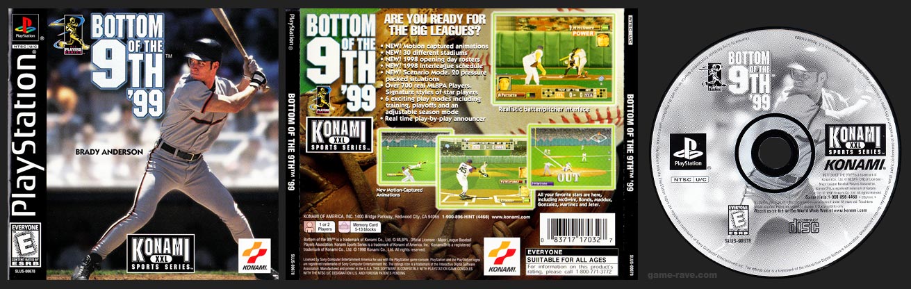 PSX PlayStation Bottom Of The 9th '99 Black Label Retail Release