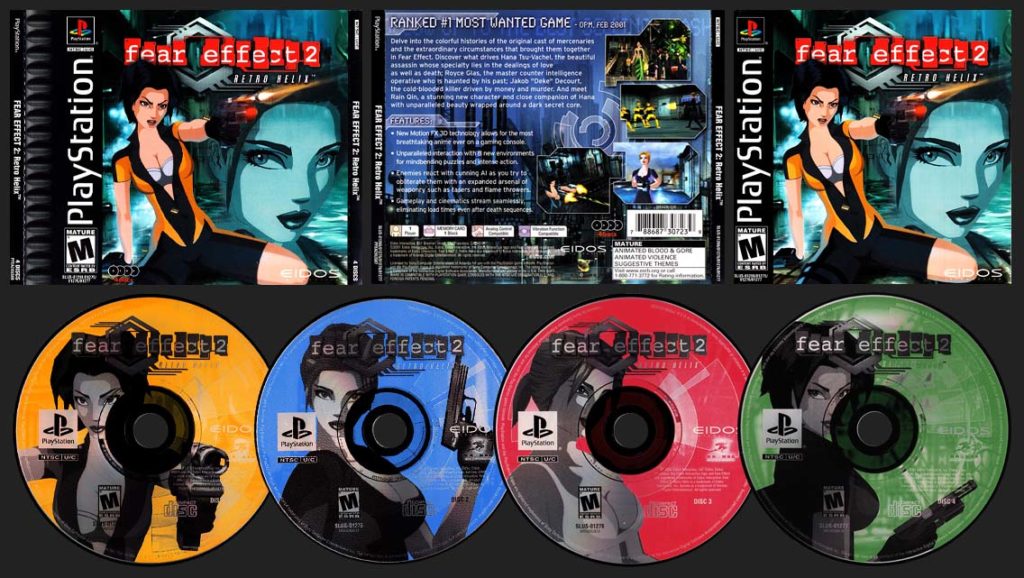 PSX PlayStation Fear Effect 2 Retro Helix Version 1.1 Code Revision Release