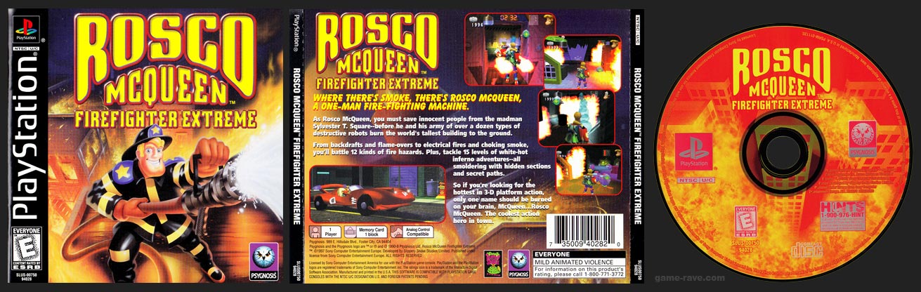 PSX PlayStation Rosco McQueen: Firefighter Extreme Black Label Retail Release