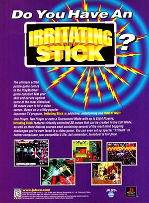 PlayStation PSX Irritating Stick Magazine Ad