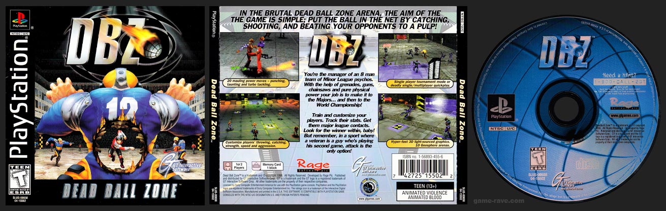 PSX PlayStation Dead Ball Zone Black Label Retail Release