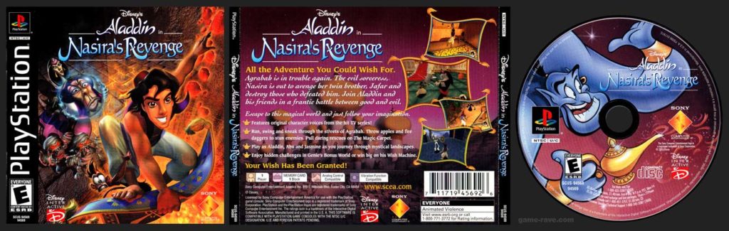 PSX PlayStation Disney's Aladdin in Nasira's Revenge Black Label Retail Release