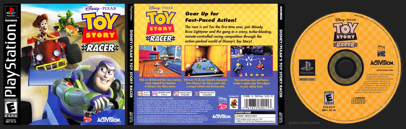 PSX PlayStation Disney / Pixar Toy Story Racer Black Label Retail Release