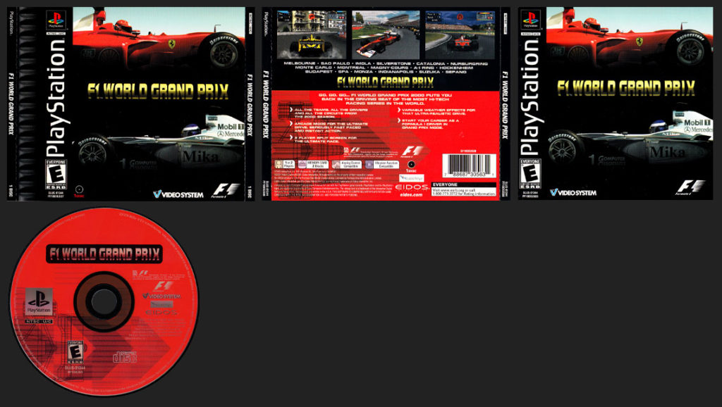 PSX PlayStation F1 World Grand Prix (2000) Black Label Double Jewel Case Retail Release