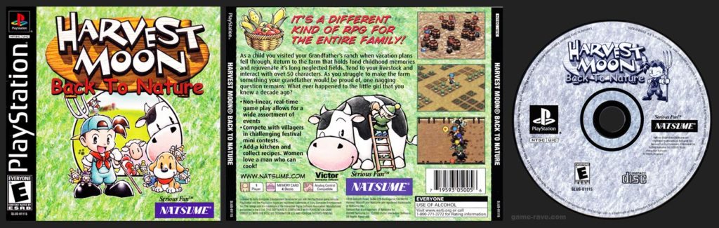 PSX PlayStation Harvest Moon Back to Nature Black Label Retail Release