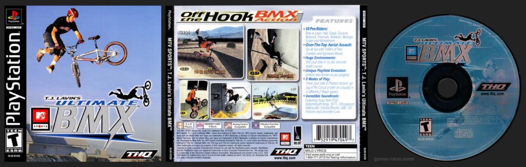 PSX PlayStation MTV Sports T.J. Lavin's Ultimate BMX Black Label Retail Release
