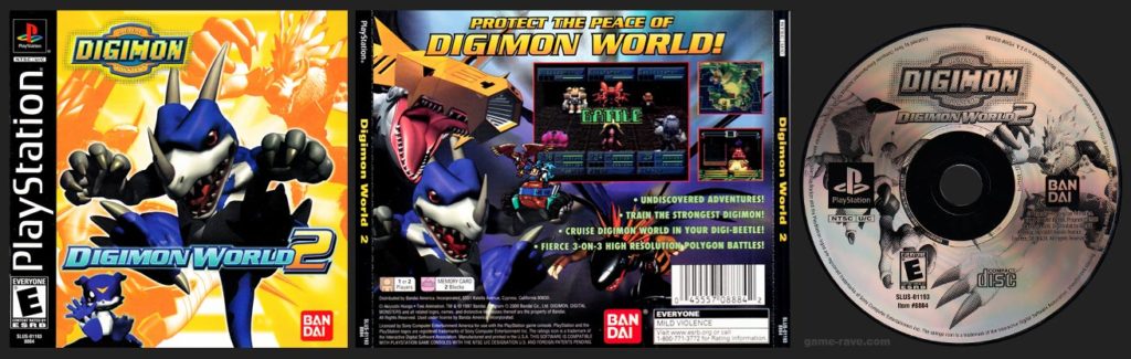 PSX PlayStation Digimon World 2 Black Label Retail Release