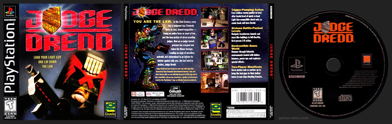 PSX PlayStation Judge Dredd Black Label Retail Release