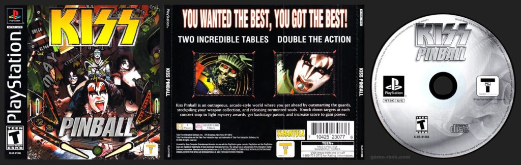 PSX PlayStation KISS Pinball Flat Ring Black Label Retail Release Variant