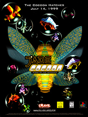 PlayStation PSX Ad Jade Cocoon Coming Soon 1-Page With Logos