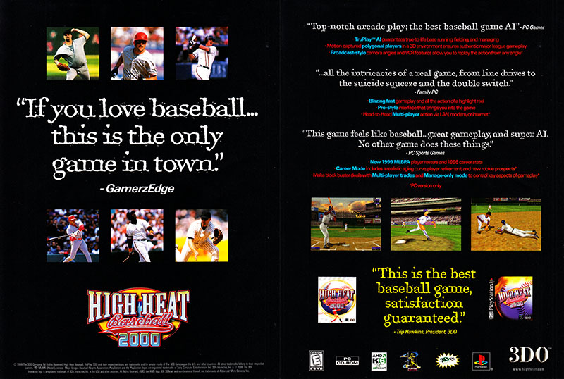 PSX PlayStation High Heat Baseball 2000