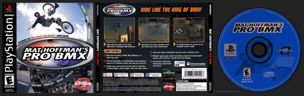 PSX PlayStation Mat Hoffman's Pro BMX Black Label Retail Release