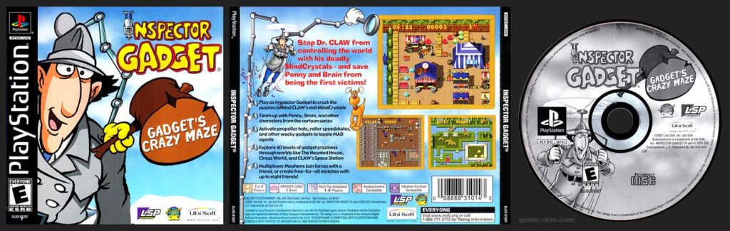 PSX PlayStation Inspector Gadget - Gadget's Crazy Maze Black Label Retail Release