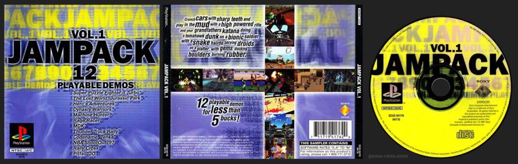 PSX PlayStation The Jampack Vol. 1 Demo Disc