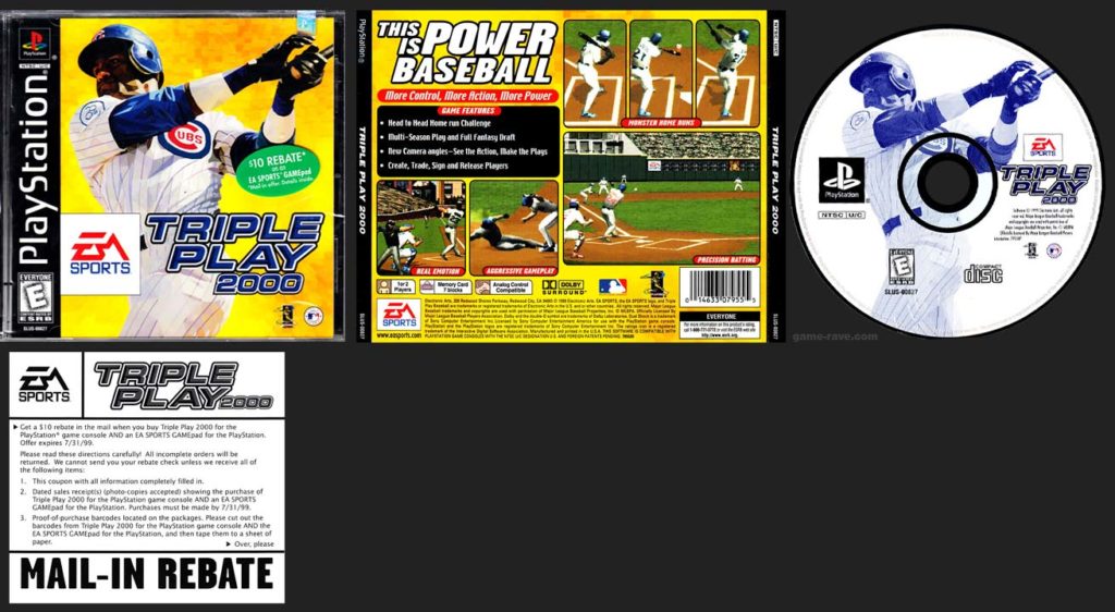 Triple Play 2000 PlayStation EA Baseball Games