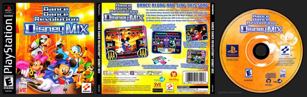 PSX PlayStation Dance Dance Revolution: Disney Mix No Ring Black Label Retail Release