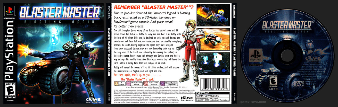 PSX PlayStation Blaster Master Blasting Again
