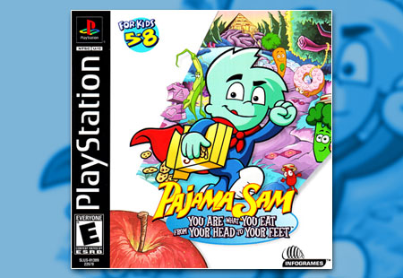 PSX PlayStation Pajama Sam You Are What You Eat From Your Head to Your Feet