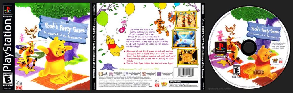 PSX PlayStation Disney's Pooh's Party Game: In Search of the Treasure