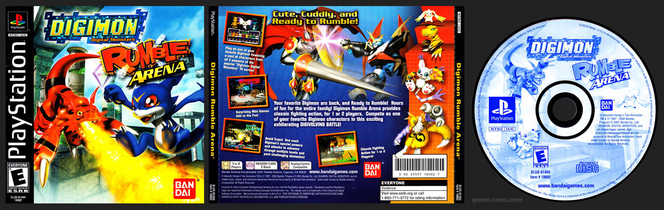 PSX PlayStation Digimon Rumble Arena