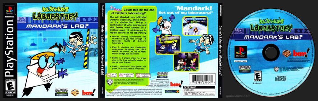 PSX PlayStation Dexter's Laboratory: Mandark's Lab? No-Ring Black Label