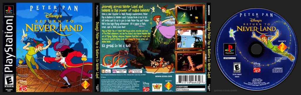 PSX PlayStation Disney's Peter Pan In Return to Never Land No-Ring