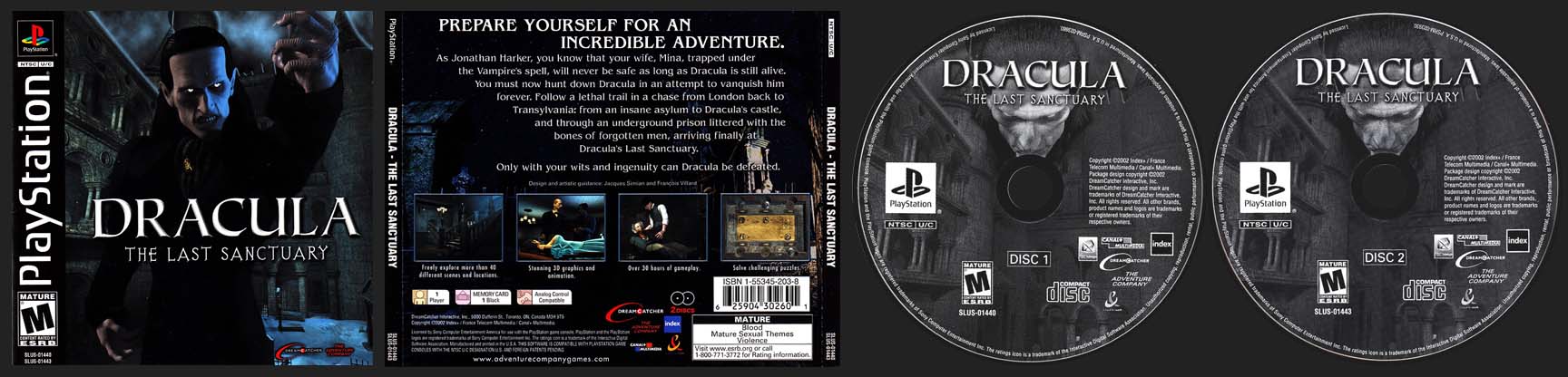 PSX PlayStation Dracula - The Last Sanctuary 2-Disc No-Ring Black Label