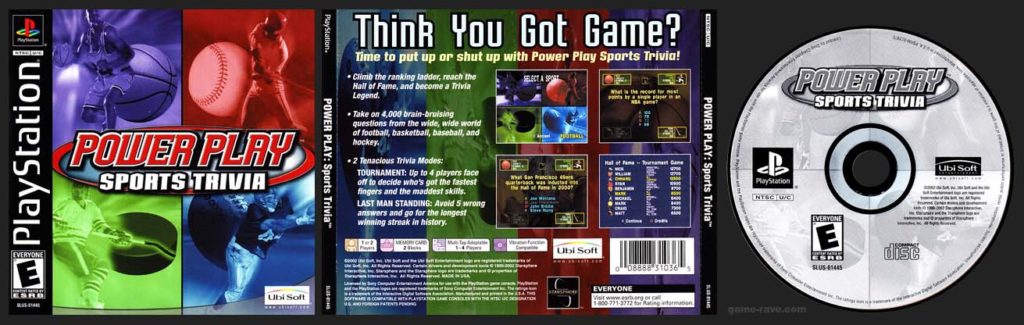 PSX PlayStation Power Play Sports Trivia Black Label 1-Ring