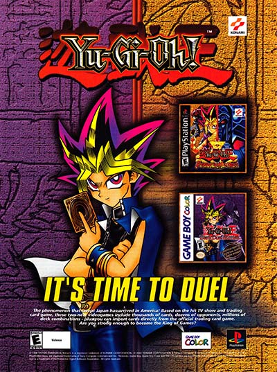 PlayStation Magazine Ad - PSX Ad Yugioh Single Page with GBC