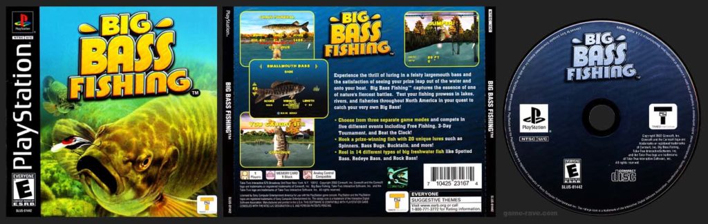 PSX PlayStation Big Bass Fishing Black Label Retail Release