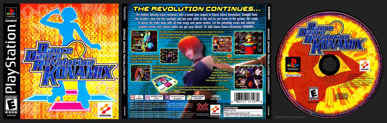 PSX PlayStation Dance Dance Revolution Konamix No Ring Hub Black Label Retail Release