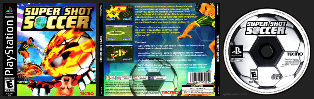 PlayStation PSX Super Shot Soccer No Ring Hub Black Label Release