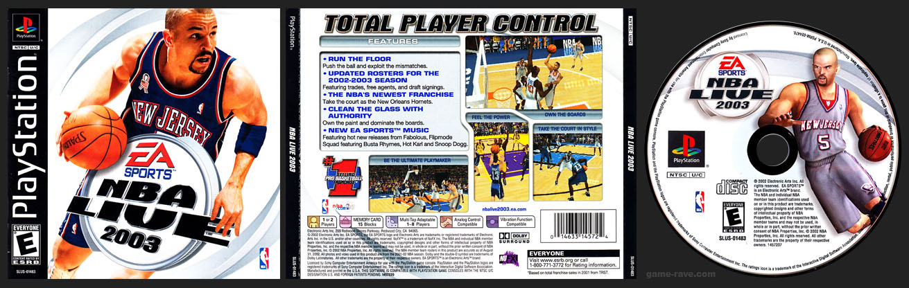 PlayStation PSX NBA Live No Hub Black Label Retail Release