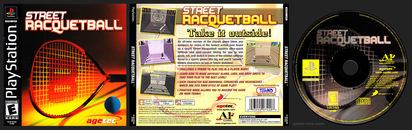 PSX PlayStation Street Racquetball