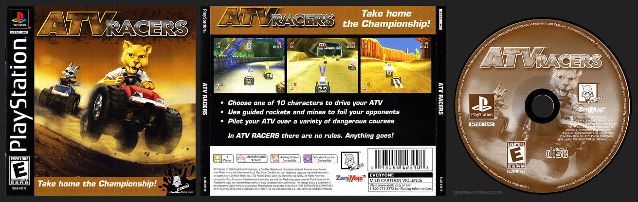 PSX PlayStation ATV Racers